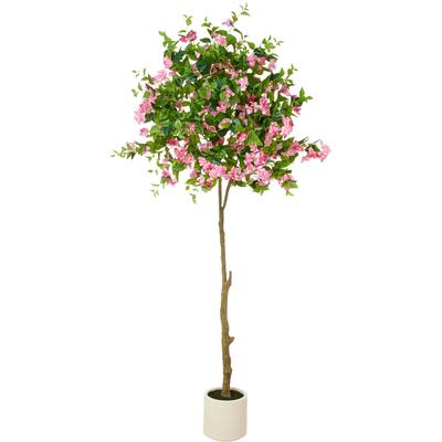 Kunstbaum CREATIV GREEN "Bougainvillea", pink (pink, creme), H:240cm, Kunststoff, Kunstpflanzen, mit zahlreichen Blüten
