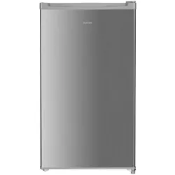 homeX Gefrierschrank, Tiefkühlschrank klein - 60L Nutzinhalt, 4-Sterne Gefrieren, Freezer freistehend, silber, FS1016-S