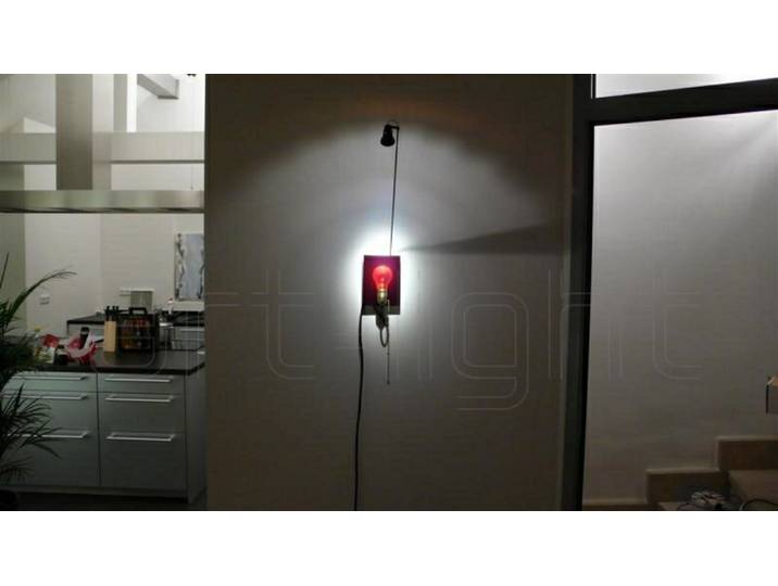 Holonzki Wandlampe schwarz Glas Hologramm GU4 - Ingo Maurer - Wohnzimmer