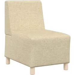 vidaXL Sofa-Stuhl ohne Armlehnen Creme 55 cm Stoff