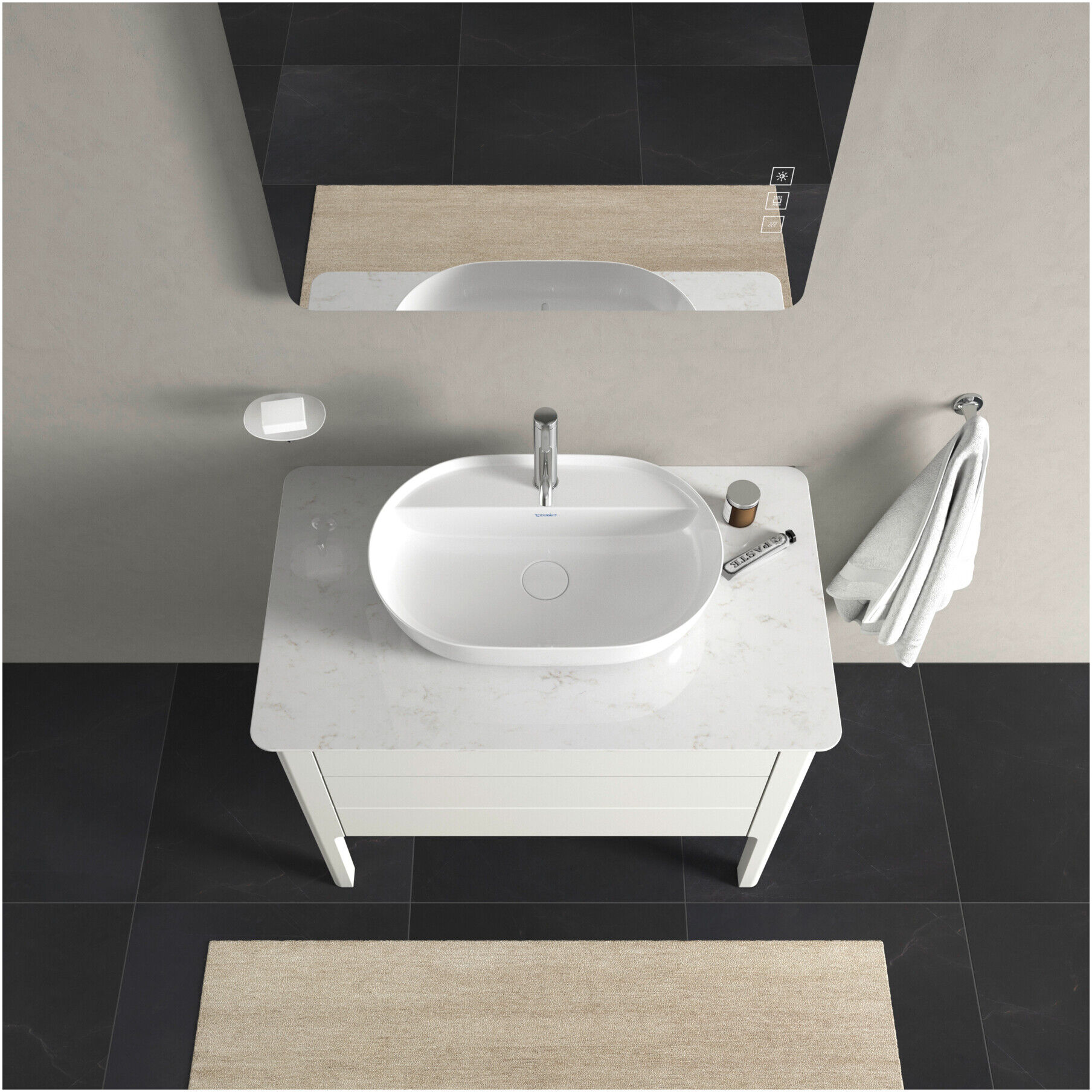 Duravit Waschtischunterschrank Luv 93,8x57x74,3cm, 1 Lad, 1 AZ, st, w m (LU956903636)
