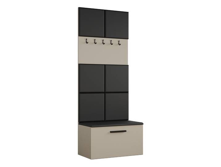 GARDEROBENSCHRANK MODULO 80,6/204/40 cm Modern Garderobe-Set Kaschmir