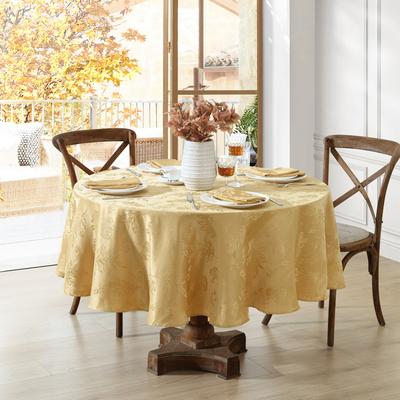 Threadmade Elegant Woven Leaves Jacquard Damask Tablecloth