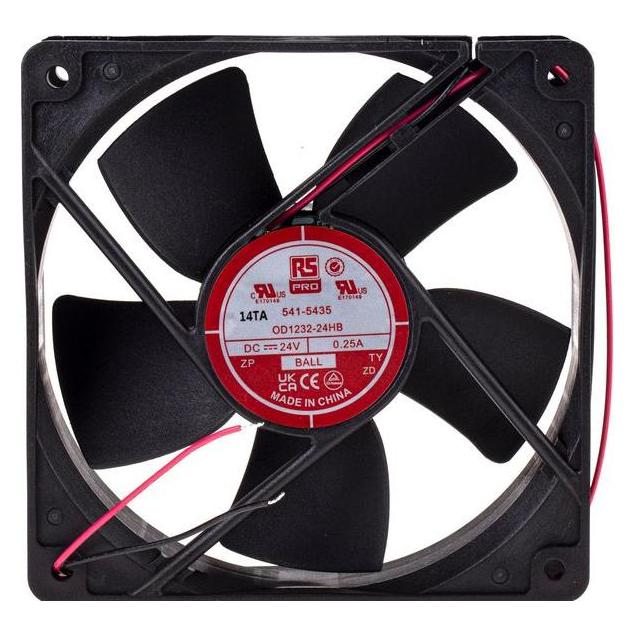 RS PRO Lüfter 120x120x32mm 24VDC 10,8W 204m³/h (120 mm) (5415435)