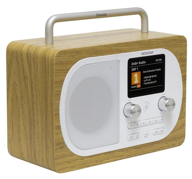 Noxon Eiger DAB+ FM Bluetooth radio met 10 Watt speaker - eiken