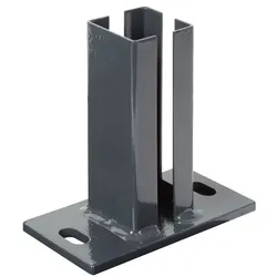 Alberts® Pfostenträger f.Eckpfosten Doppelstab-Gittermatten,anth,z.Aufschraub.f.60x60mm