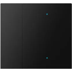 WALTZ Wippenset für Tastsensor+ Aluminium schwarz 1-fach bei Gravur nur LED durchscheinend