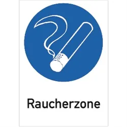 Schild Raucherzone, Kombischild, Kunststoff, 210x297 mm