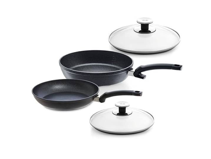 Fissler, Adamant Comfort & Classic Pfannenset 2-teilig (Ø 24 + 28 cm), Glasdeckel, Antihaftbeschichtung, Cookstar Boden, Induktion, Made in Germany