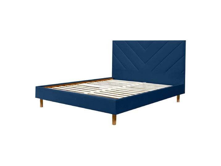 Bett BOBOCHIC ROMANE 180x200cm samt blau