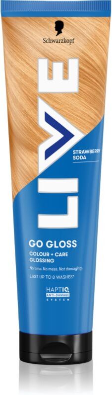 Schwarzkopf LIVE Go Gloss masque colorant nourrissant pour cheveux teinte Strawberry Soda 150 ml