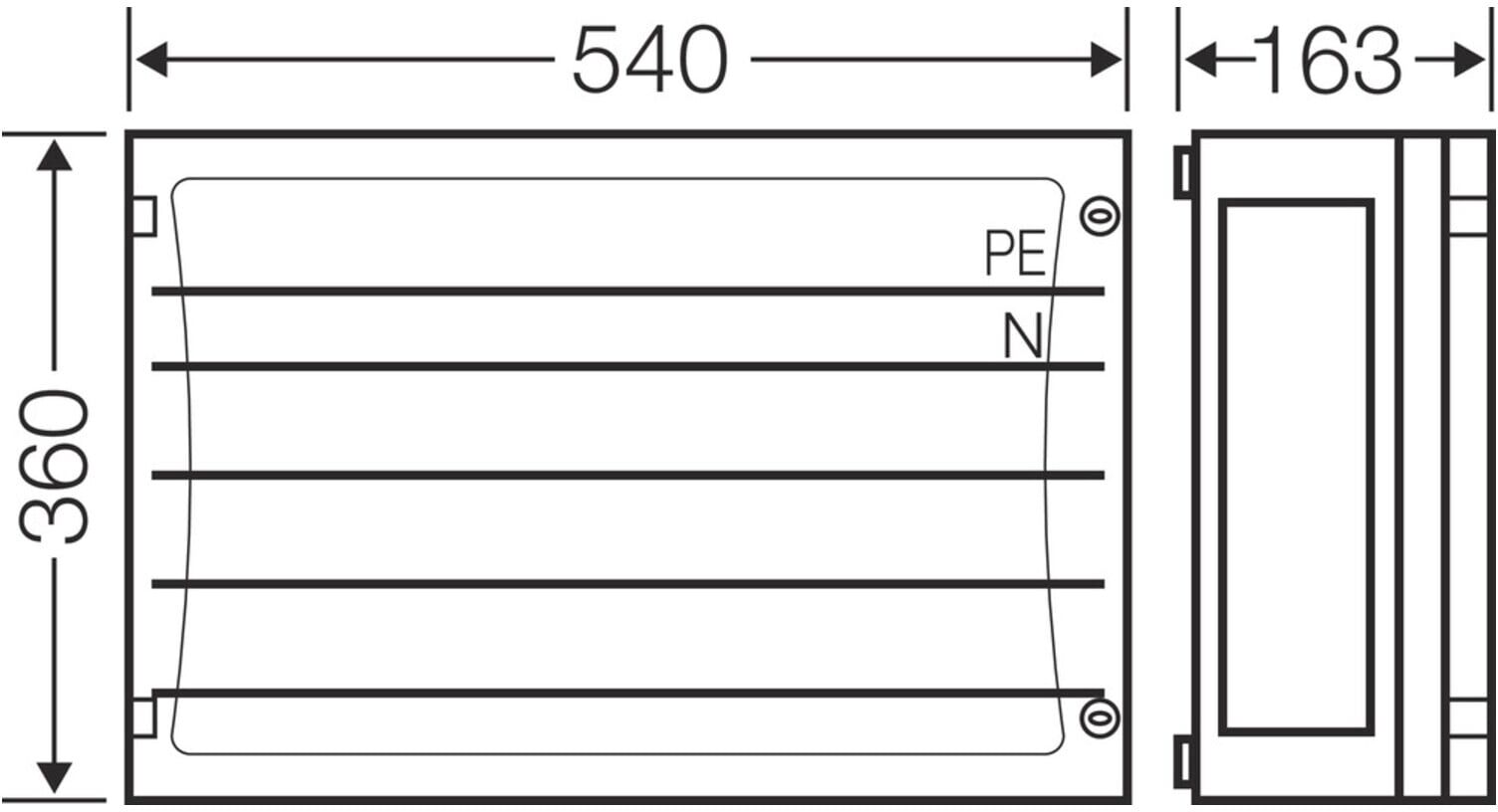 Hensel Sammelschienengehäuse 540x360mm 250A 5p. FP 3402 (68000217)
