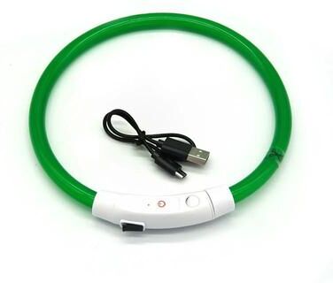 Uplifted Finds LED Night Safety Luminous Dog Collar 3 green m 50 Cm