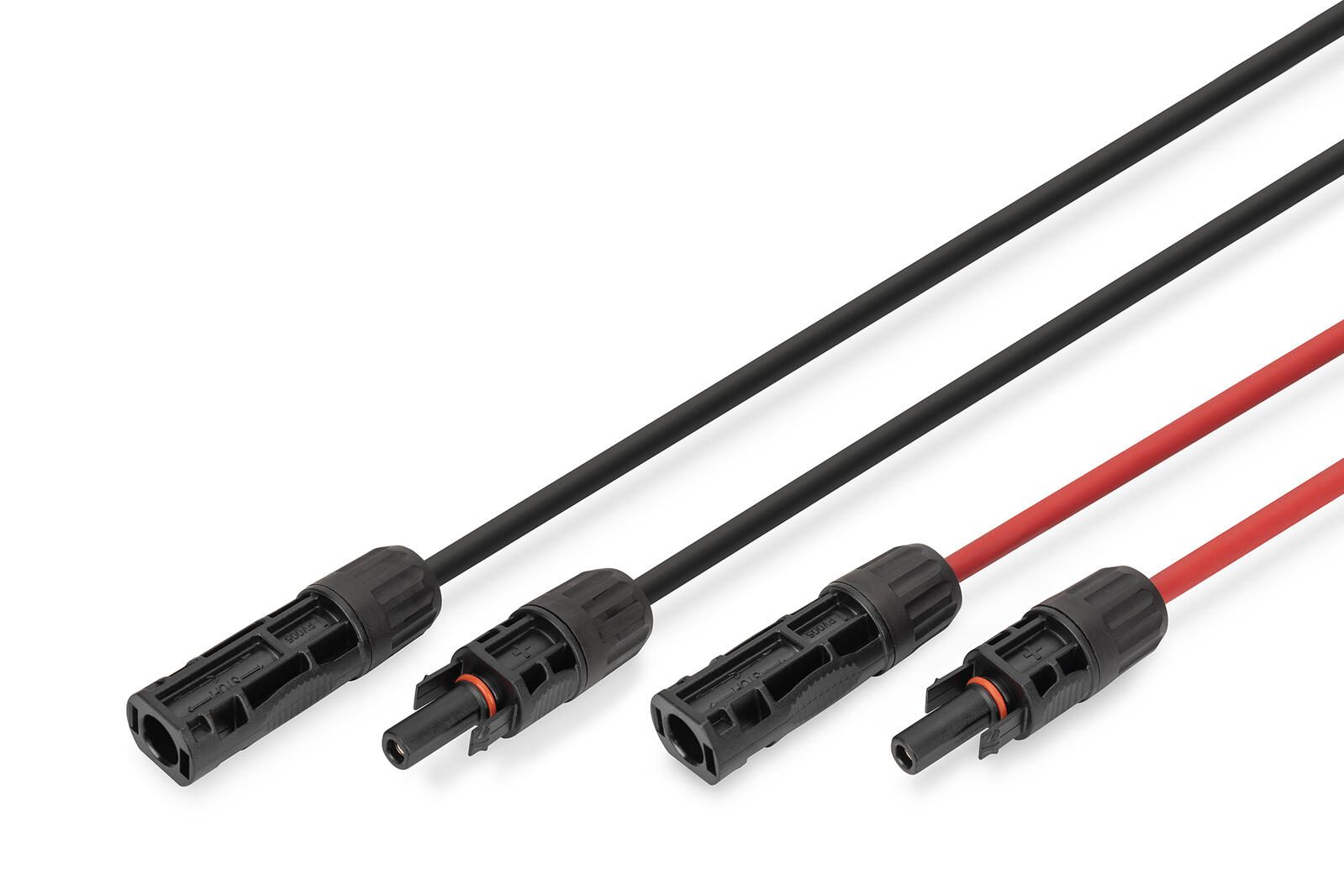 Digitus Solarkabel Verlängerung 10m, 6mm², MC4-Anschluss, PV-Kabel 1500V DC, UV-beständig & wetterfest, 2 Kabel, 1x Schwarz, 1x Rot DK-SCEC66-0100