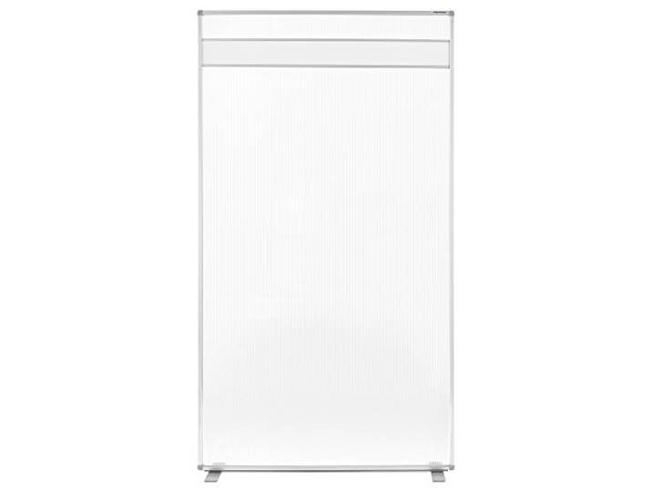 magnetoplan Raumteiler transparent, mit magnetowand-Leiste, 1000 x 1800 mm Polycarbonatscheibe mit magnetowand®-Leiste, HxBxT 1800 x 1000 x 350 mm