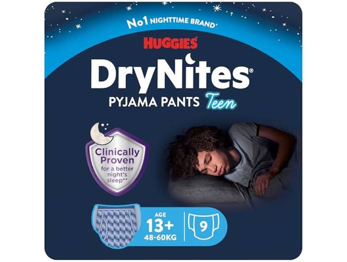 Huggies DryNites luierbroekjes - jongens - 13+ jaar (48-60 kg) 27 broekjes - bedplassen, extra absorberend