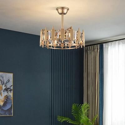 All Categories Goods Elegant LED Fan & Gold Chandelier Ceiling Light With Remote Semi Flush Mount Fixture Elegant LED Fan & Gold Chandelier Ceiling Light With Remote Semi Flush Mount Fixture