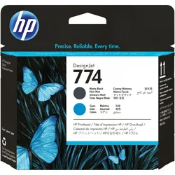 HP, Druckerpatrone, 774 Matte Black/Cyan Printhead (BK, C)