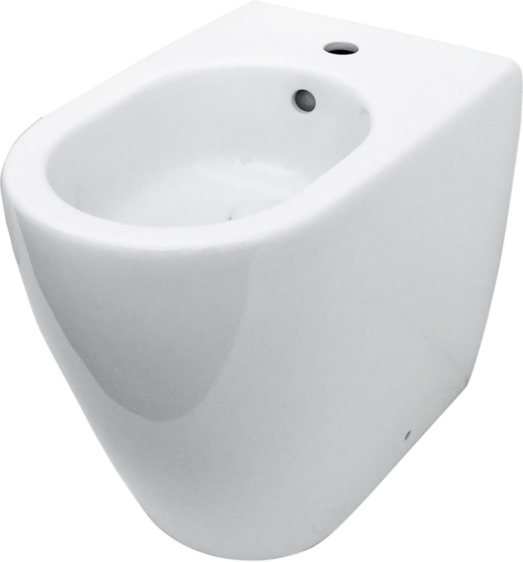 Disegno Ceramica BIDET DI SERIE ROMA FILO MURO A TERRA CERAMICA BIANCA