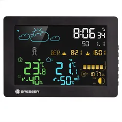 Bresser MeteoTemp Baro Farbdisplay Wetterstation, Wetterstation, Schwarz