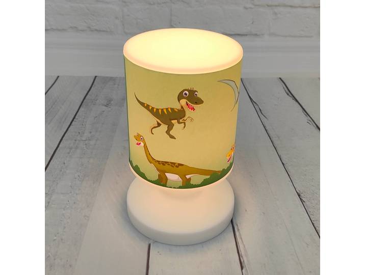 Niermann Standby Tischlampe Dino, grün, für Kinderzimmer, Kunststoff