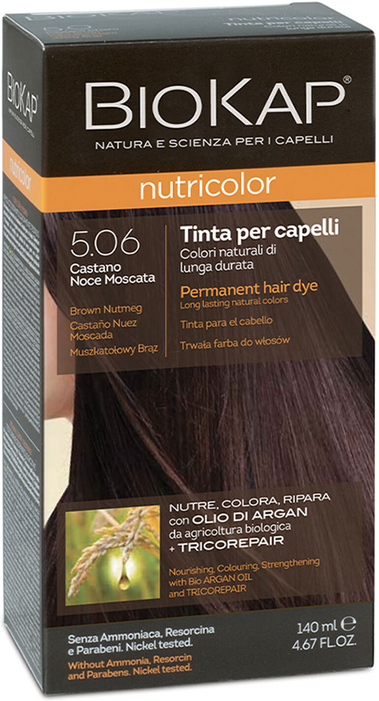 BIOKAP Nutricolor 5.06 Brown Nutmeg Permanent Hair Dye 140ml