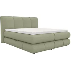 Boxbett Alberto 140 x 200 cm Stoff Grün