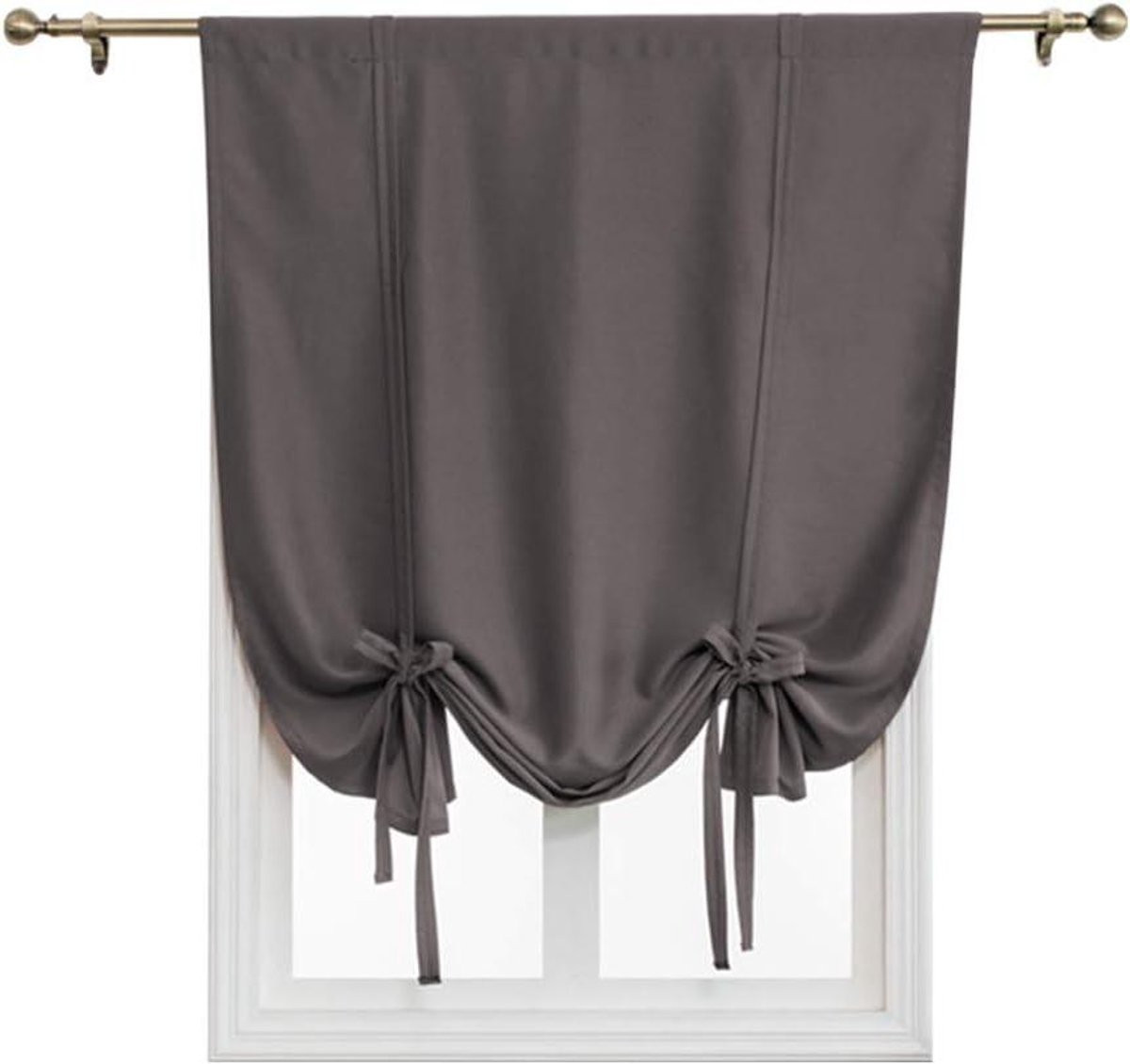 Grijs Verduisterend Gordijn Vitrage Raambekleding 100 x 120 cm