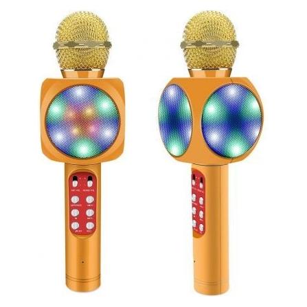 Riff WS-1816 16W karaoke BT microphone with LED 360 Gold (WS-1816/GO)