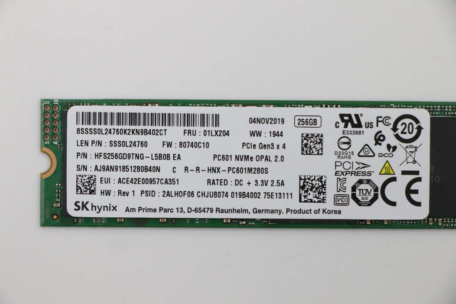 Lenovo M.2 PCIe NVMe Solid State Drive