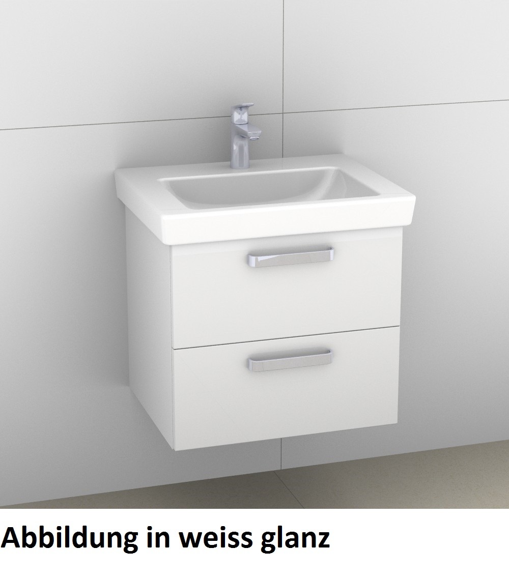 Artiqua 414 Waschtischunterschrank für Subway 2.0 7113F1 Weiß Hochglanz Select, 414-WU2L-V63-7160-12 414-WU2L-V63-7160-125