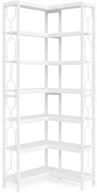 Tribesigns 7-Tier Corner Bookshelf, Industrial Corner Etagere Bookcase