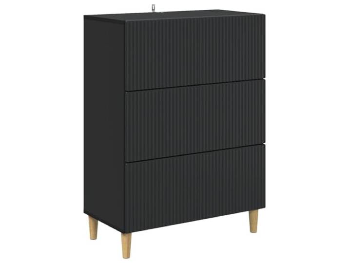 Heofavd Schubladenschrank 3 Schubladen 66 x 34,5 x 90 cm Schwarz