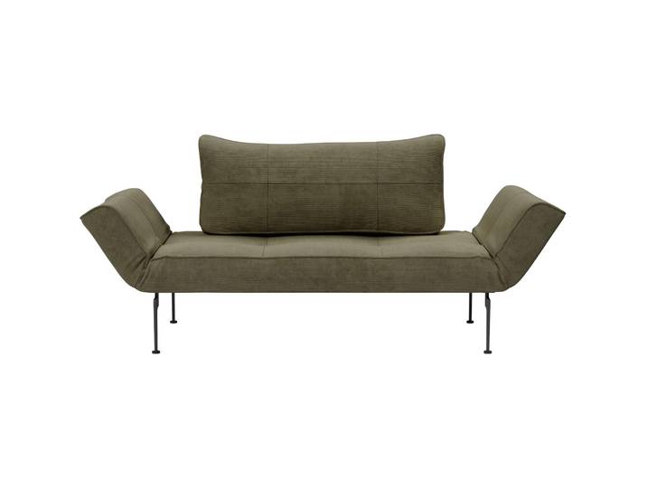 Stilvolles Sofa Zeal Stoff olive B 200 cm T 72 cm - Sofa