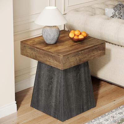 Bluebell Rustic Small End Table, Square Side Table, Nightstand Beside Bed