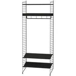 Funktionale Design Standgarderobe Schwarz
