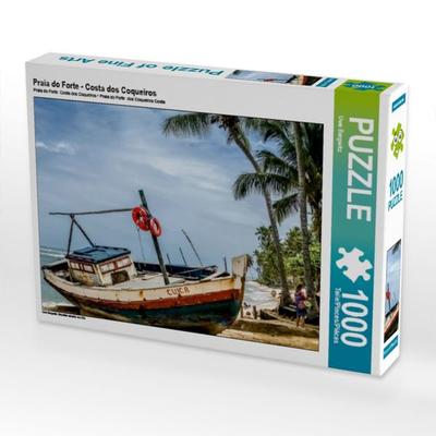 CALVENDO Puzzle Praia do Forte - Costa dos Coqueiros | 1000 Teile Lege-Größe 64x48cm Foto-Puzzle für glückliche Stunden