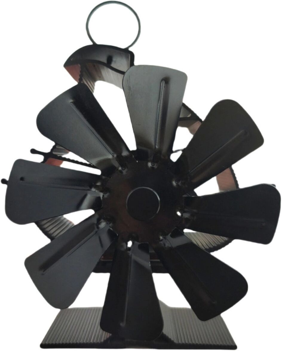 INF Wärmebetriebener Ofenlüfter – Lautloser, stromloser Kaminlüfter für effiziente Wärmezirkulation, Aluminium, 18cm x 13cm x