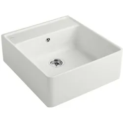 Villeroy und Boch Spülstein Einzelbecken 632061SM Ablaufgarnitur, Handbetätigung, Befestigungssatz, Steam