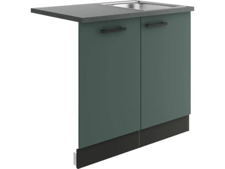 Optifit Spülenschrank inkl Spüle Geschirrspülerblende für vollintegrierte Geschirrspüler Verona405 BxTxH 90 x 60 x 84,8