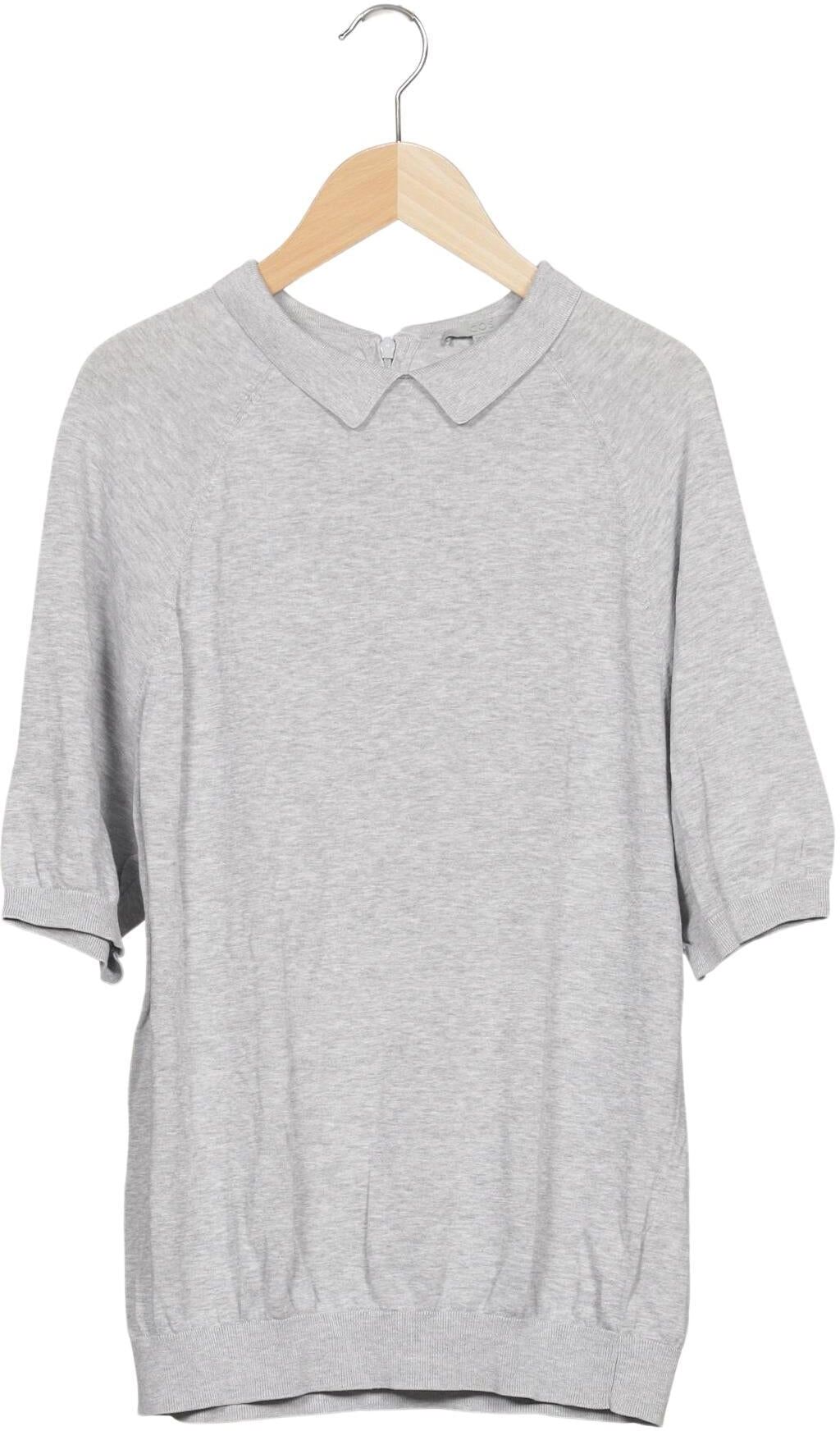 COS Damen Pullover, Grau, Gr. M, Baumwolle - Second Hand