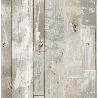 A-Street Prints Deena Light Grey Weathered Wood Wallpaper