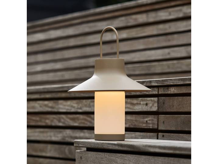 LOOM DESIGN LED-Akku-Tischleuchte Shadow Large, beige, IP65 Shadow, dimmbar, für Wohn- / Esszimmer, Aluminium, Modern