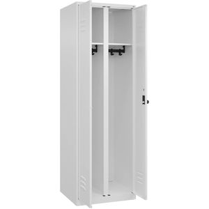 CP-Möbel Spind 80002-20 Classic PLUS, Doppelspind, weiß, 2 Abteile, mit Zylinderschloss, 60 x 185 cm
