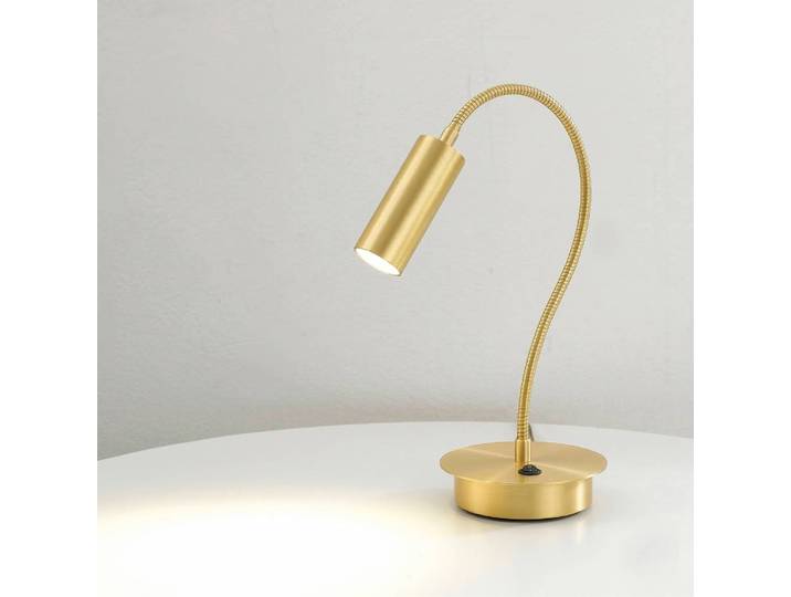 Cremasco Tischlampe 7538, messing / gold, für Wohn- / Esszimmer, Messing, Modern