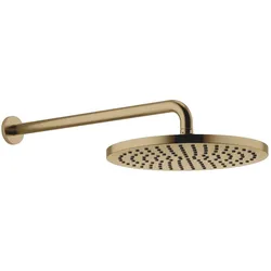 Dornbracht Regenbrause SERIENSPEZIFISCH Dark Brass gebürstet PVD, 300 mm Durchmesser, FlowReduce-Technologie, mit Leerlauf-Funktion und Antikalk-System