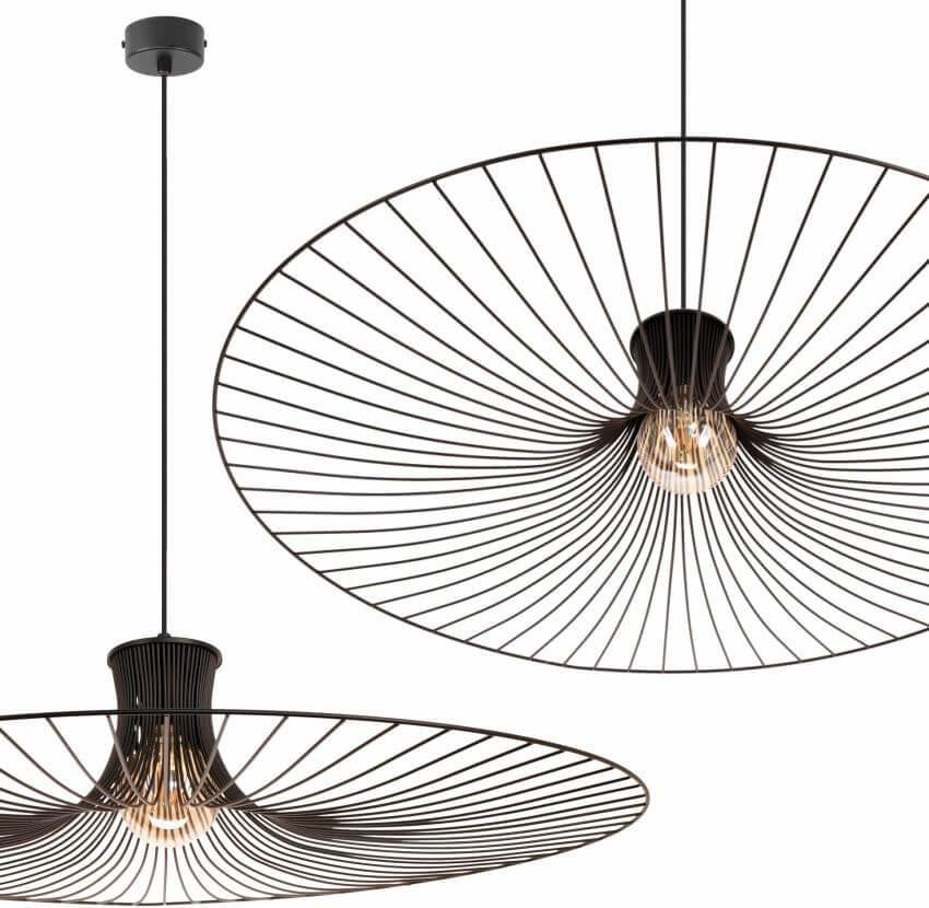 Szpak PLAZA 1 Hanglamp - Loft-stijl, zwart, 1x E27