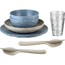 Koziol Geschirrset 10-teilig Club Set Skagen nature flower blue