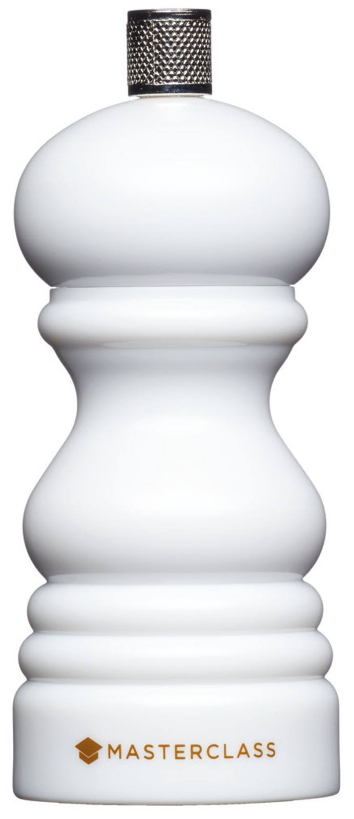 MasterClass peper- of zoutmolen met verwisselbare dop, wit, 12 cm