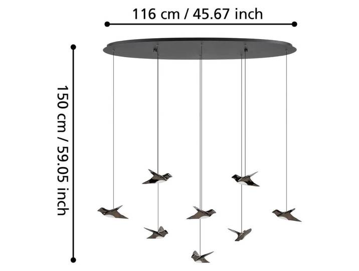 Lampe LED suspendue 8x4\,2W PARATEBUENO 390055 Eglo